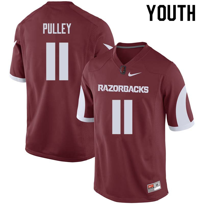 Youth #11 Ryan Pulley Arkansas Razorback College Football Jerseys Sale-Cardinal